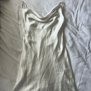 Motel White Satin Mini Dress